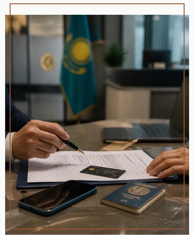 Открытие счета и банковской карты в Казахстане в Отрадном